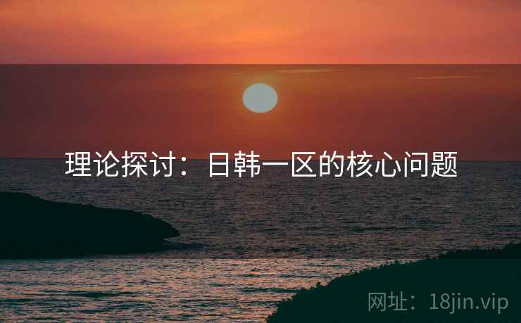 理论探讨：日韩一区的核心问题