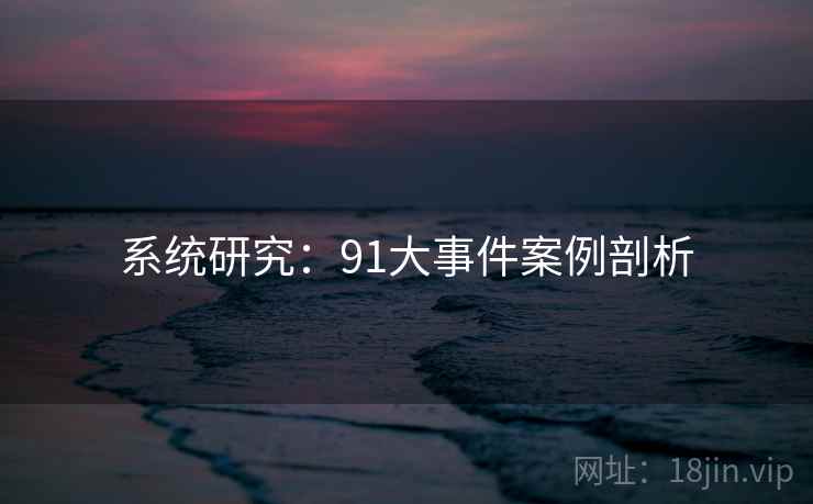 系统研究：91大事件案例剖析