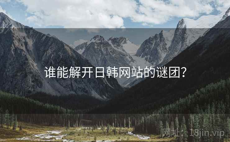 谁能解开日韩网站的谜团？